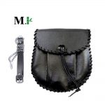 Genuine leather Full Size Snap Closure purse