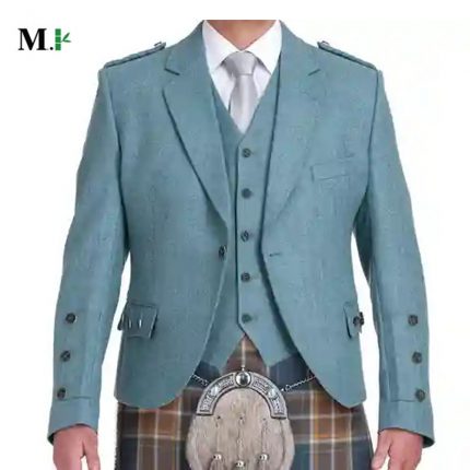 Argyll Tweed Kilt Jacket - Scottish Lovat Blue