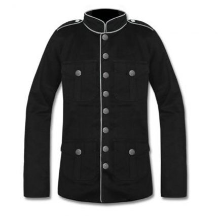 Black Peacoat Military Jacket