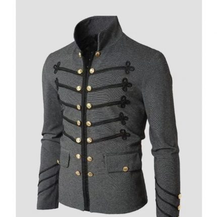 Genuo Retro Men Jacket Military Army Coat Male Vintage Punk”