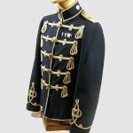 Black Imperial Prussian General Hussar Military Jacket,Men's Fashion Hussar Jacket