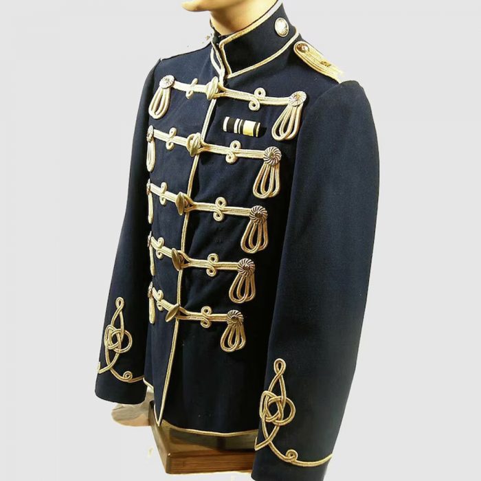 Black Imperial Prussian General Hussar Military Jacket,Men's Fashion Hussar Jacket