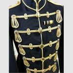 Black Imperial Prussian General Hussar Military Jacket,Men's Fashion Hussar Jacket