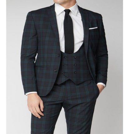 Men Classic Suit Tartan Jacket