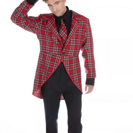 Men Tartan Tailcoat