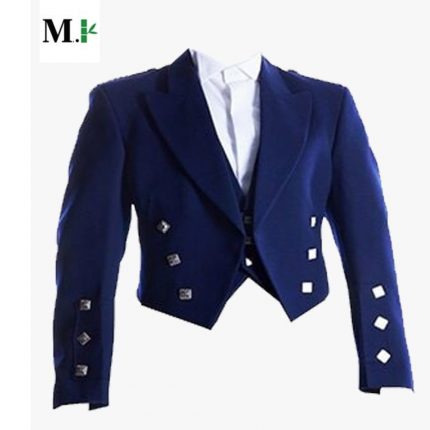 Navy Blue Prince Charlie Waistcoat with 3 Buttons