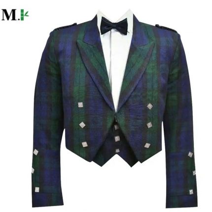 - Prince Charlie Jacket & Waistcoat In Black Watch Tartan