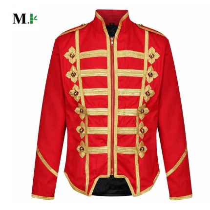 DRUMMER PARADE JACKET IN STEAMPUNK PUNK RED & GOLD