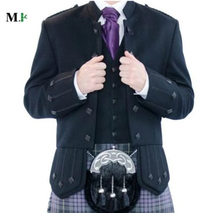 Sherifmuir Jacket and 5 button waistcoat in black