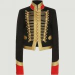 Women Wool Military Jacket Officer Blazer Hussar Commander Coat