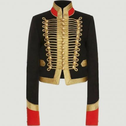 Women Wool Military Jacket Officer Blazer Hussar Commander Coat