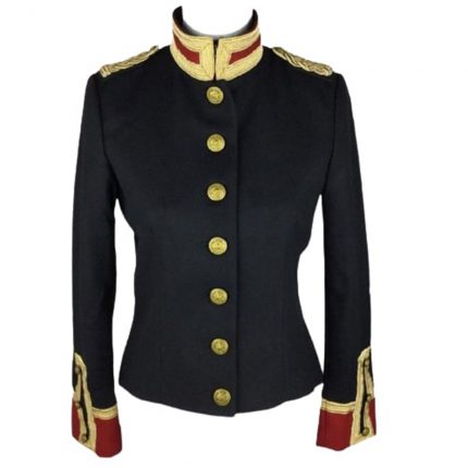 Army Officer Band Coat Trench Jacket Women's Wool Military Hussar Jacket