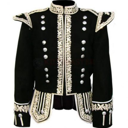 Jacket with silver Hand Embroidery Doublet jacket