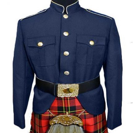 Kilt jacket Withe navy  Class A Honor Guard