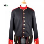 New Black, Red and Gold Military Doublet Jacket