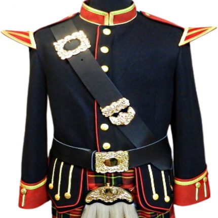 Officers Melton Doublet (Black & Red)