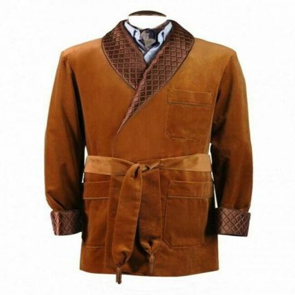 Brown Velvet Smoking Jacket