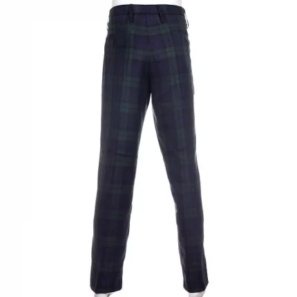 POLYVISCOSE TARTAN TROUSERS BLACK WATCH