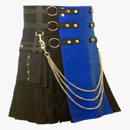 BLACK AND BLUE GOTHIC SCOTTISH KILT