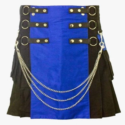 BLACK AND BLUE GOTHIC SCOTTISH KILT