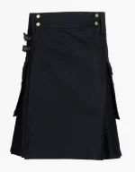 Black Utility Kilts FOR MEN