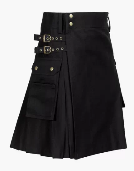 Black Utility Kilts FOR MEN