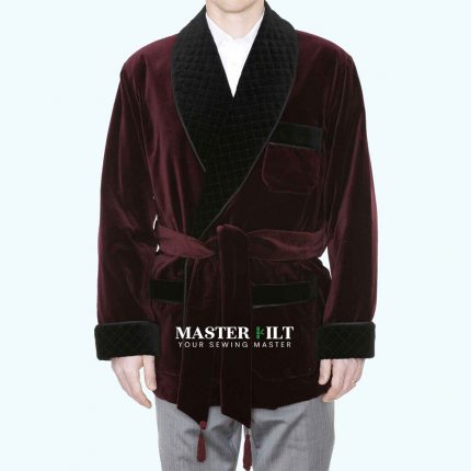 Burgundy Smoking Jacket Velvet